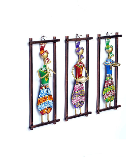 Iron Musician Wall Hanging | Set of 3