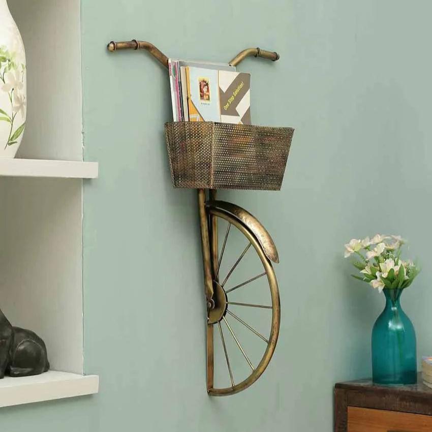 Basket Cycle Iron Wall Décor