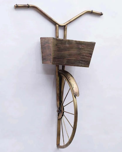 Basket Cycle Iron Wall Décor