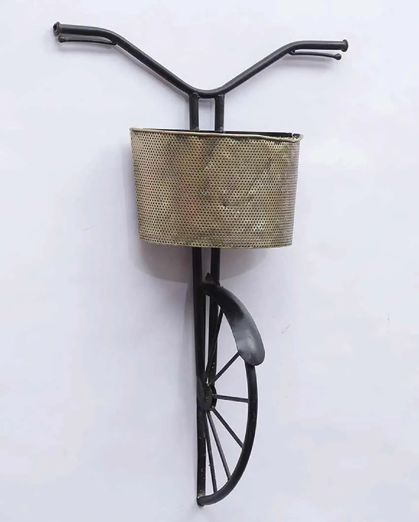 Basket Cycle Iron Wall Décor