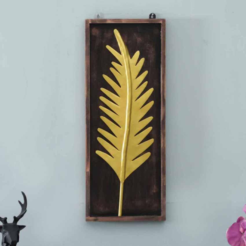 Wooden Gold Leaf Wall Décor