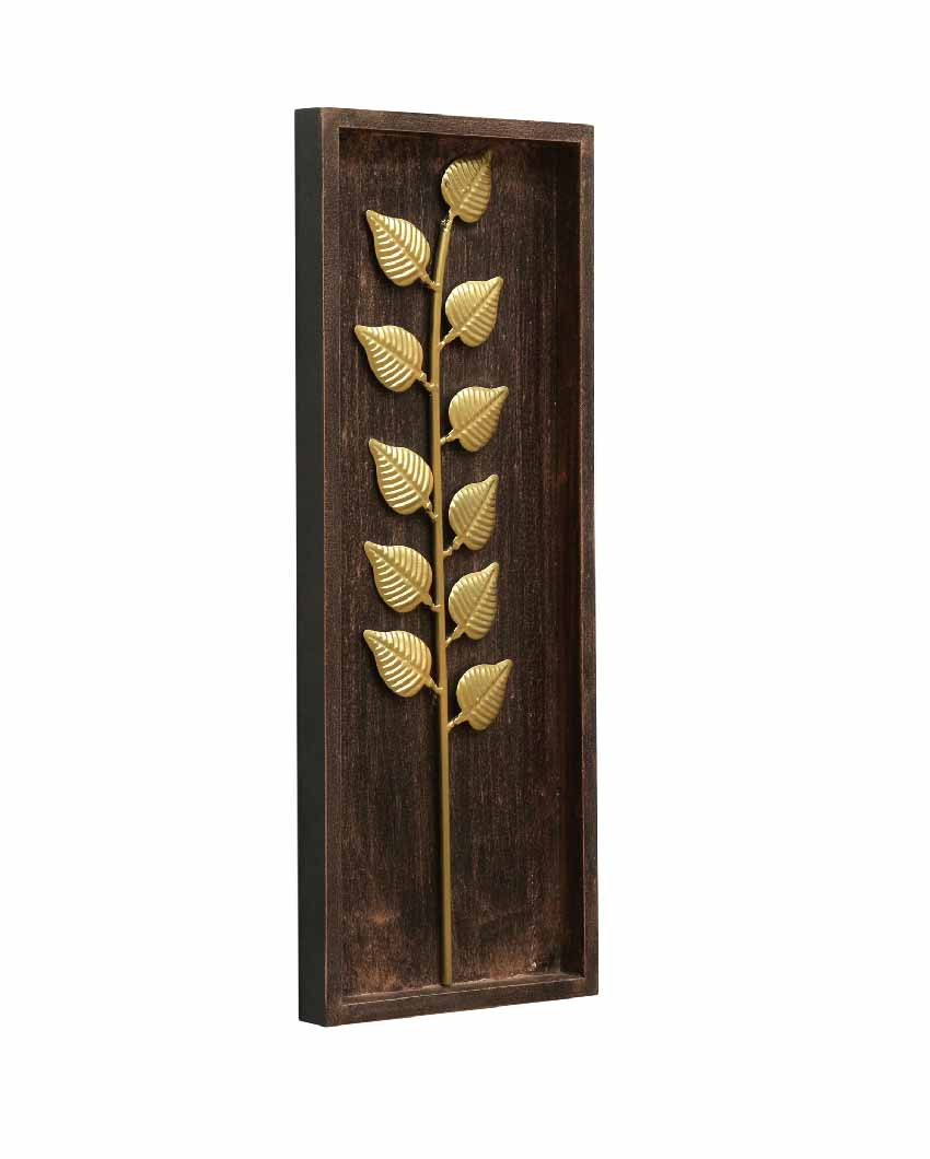 Wooden Gold Leaf Wall Décor