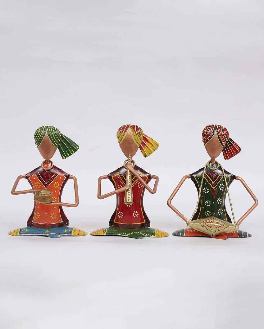 Small Sitting Musician Human Figurine | Set Of 3