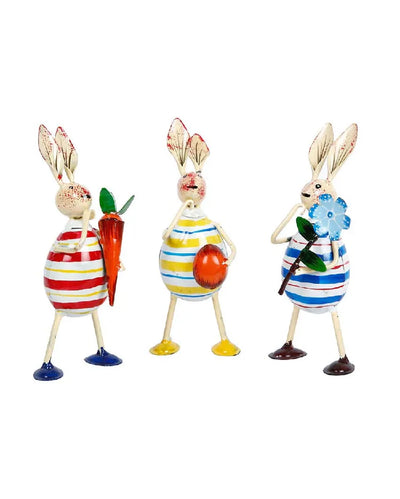 Rabbit EggIron Figurine | Set Of 3