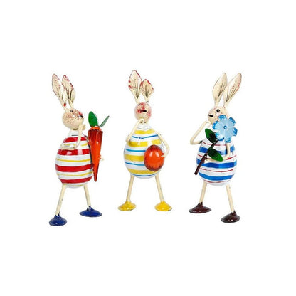 Rabbit EggIron Figurine | Set of 3