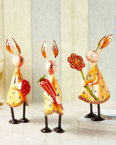 Rabbit Iron Figurine | Set Of 3