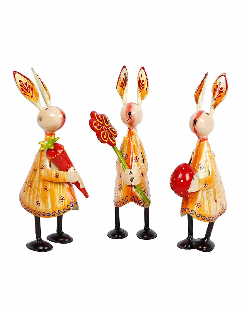 Rabbit Iron Figurine | Set Of 3