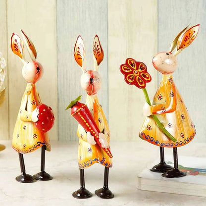 Rabbit Iron Figurine | Set of 3