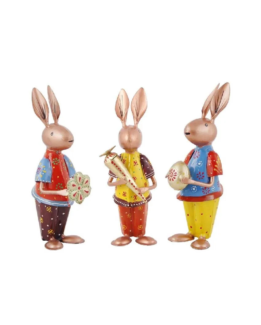 Standing Iron Rabbit | Set Of 3