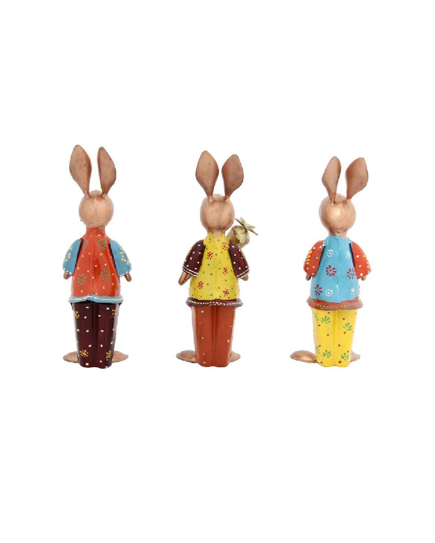 Standing Iron Rabbit | Set Of 3