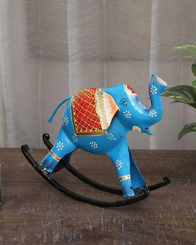 Rocking Elephant Iron Animal Figurine