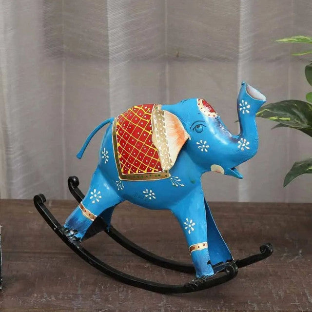 Rocking Elephant Iron Animal Figurine