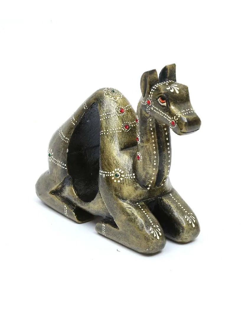 Camel Wood Animal Figurine