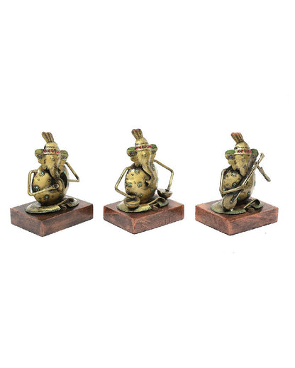 Ganesh Musical Iron Showpiece | Set Of 3