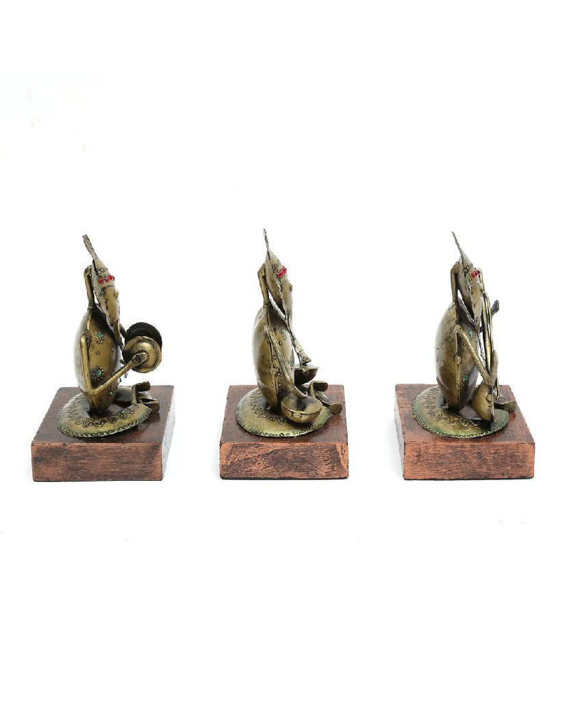 Ganesh Musical Iron Showpiece | Set Of 3