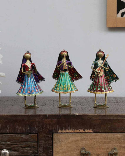 Lady Mini Iron Human Figurine | Set Of 3