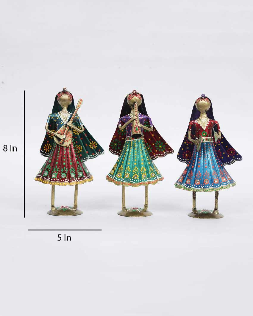 Lady Mini Iron Human Figurine | Set Of 3