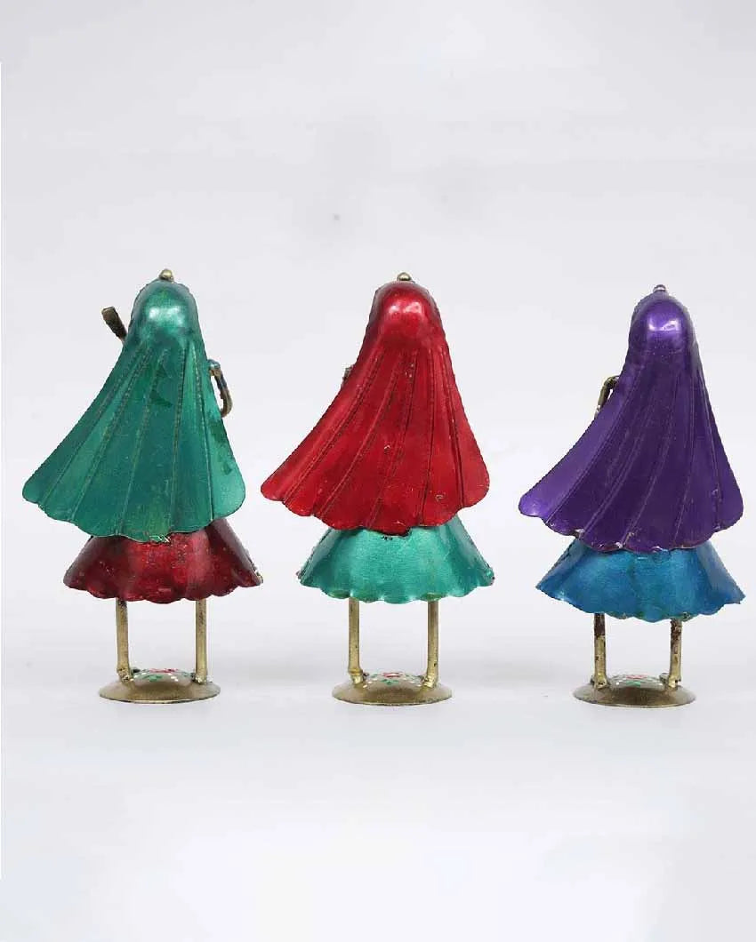 Lady Mini Iron Human Figurine | Set Of 3