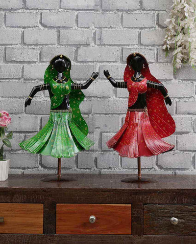 Dancing Iron Lady Human Figurine | Set Of 2