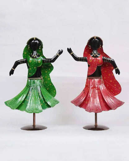 Dancing Iron Lady Human Figurine | Set Of 2