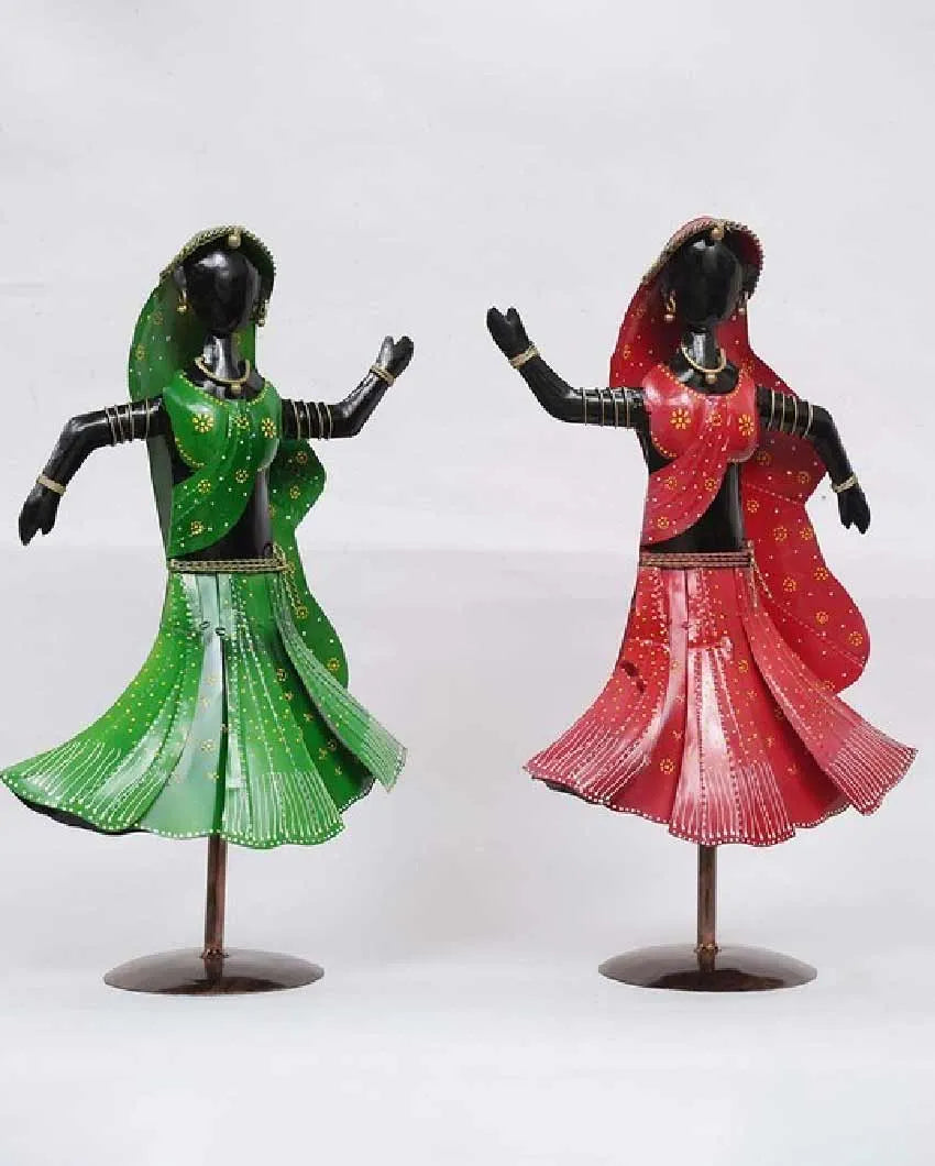 Dancing Iron Lady Human Figurine | Set Of 2