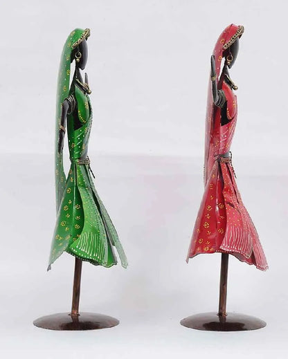 Dancing Iron Lady Human Figurine | Set Of 2