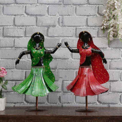 Dancing Iron Lady Human Figurine | Set of 2