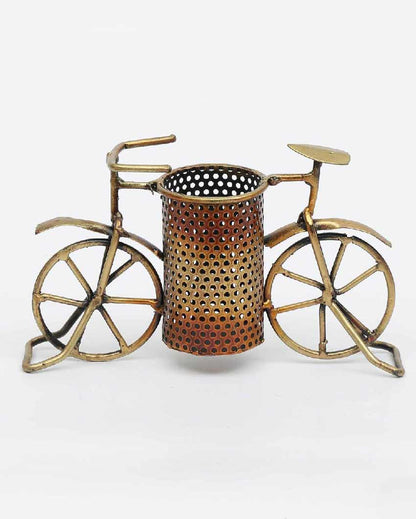 Cycle Pen Holder In Copper Table Decor