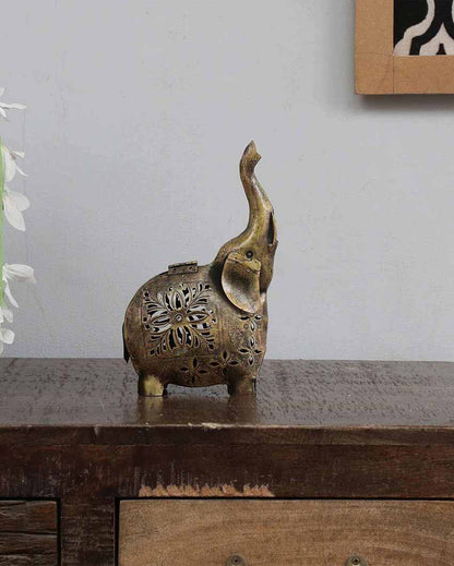 Elephant Iron Animal Tea Light Figurine