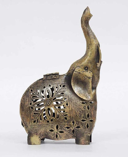 Elephant Iron Animal Tea Light Figurine