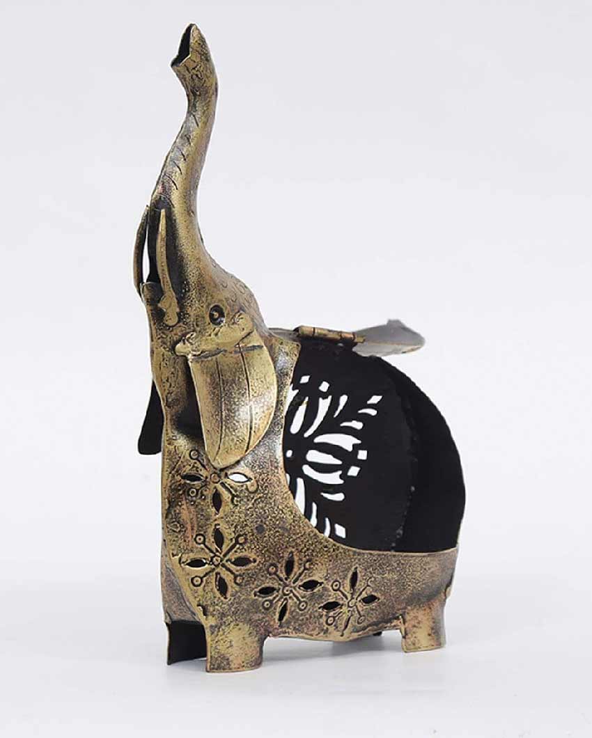 Elephant Iron Animal Tea Light Figurine