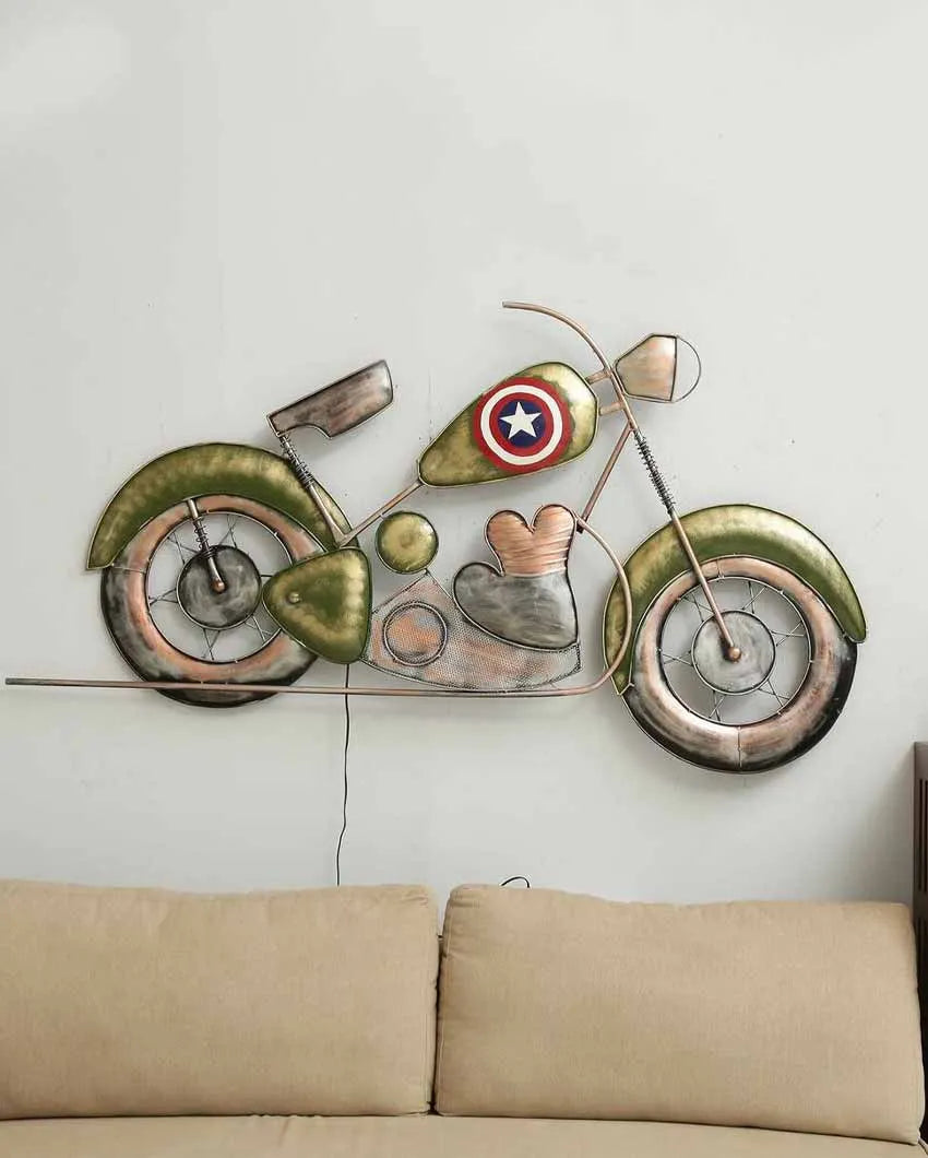 Captain America Bike Iron Wall Decor