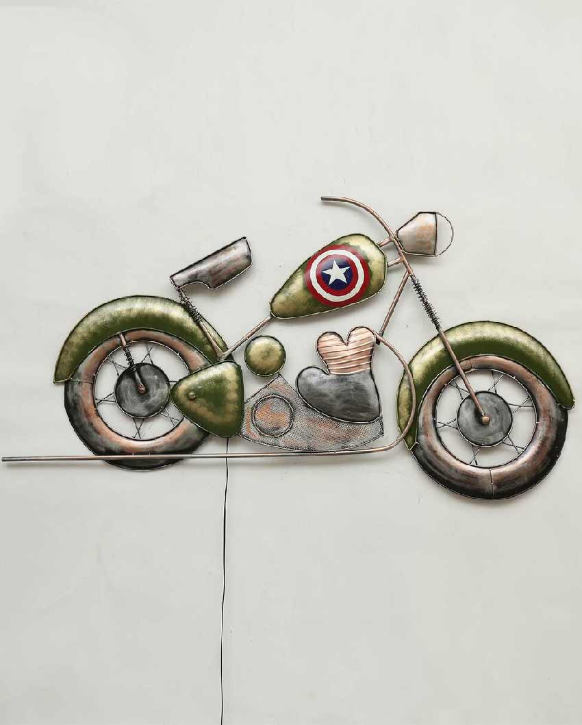 Captain America Bike Iron Wall Decor