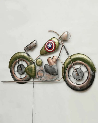 Captain America Bike Iron Wall Decor