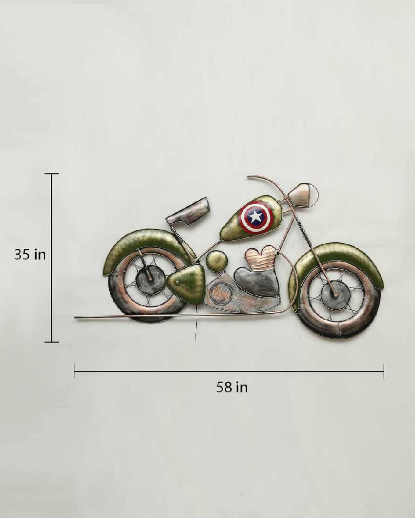 Captain America Bike Iron Wall Decor