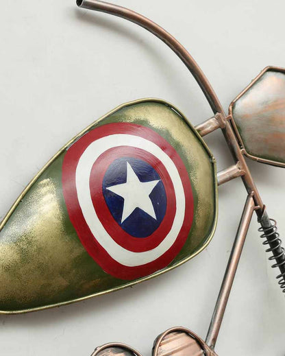 Captain America Bike Iron Wall Decor