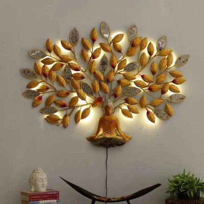 Tree With Mosque Buddha Iron Wall Decor