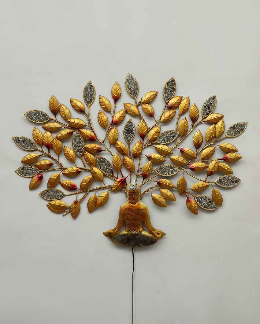 Tree With Mosque Buddha Iron Wall Decor