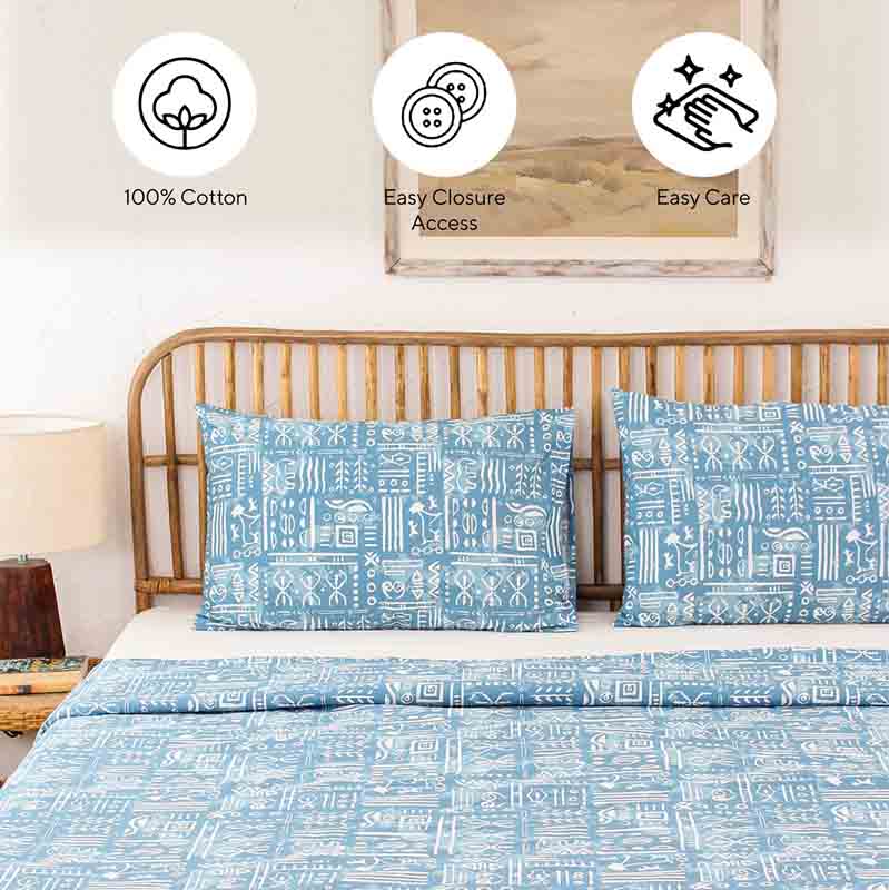 Blue Gamathi Single Duvet Cover Default Title