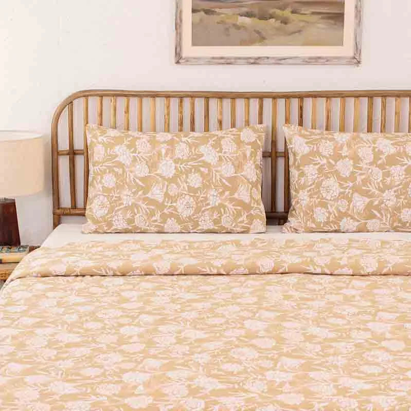 Beige Genda Phool Single Duvet Cover Default Title