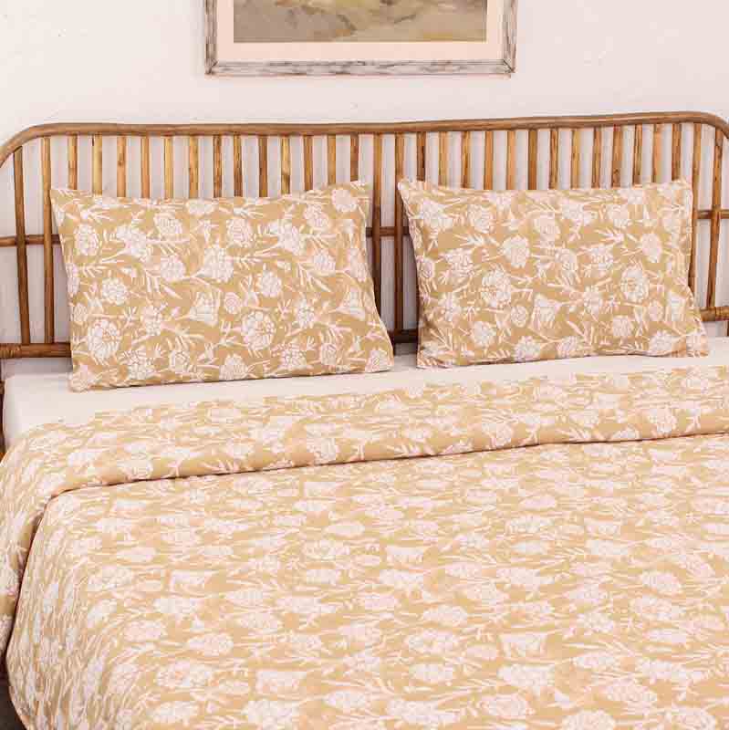 Beige Genda Phool Single Duvet Cover Default Title