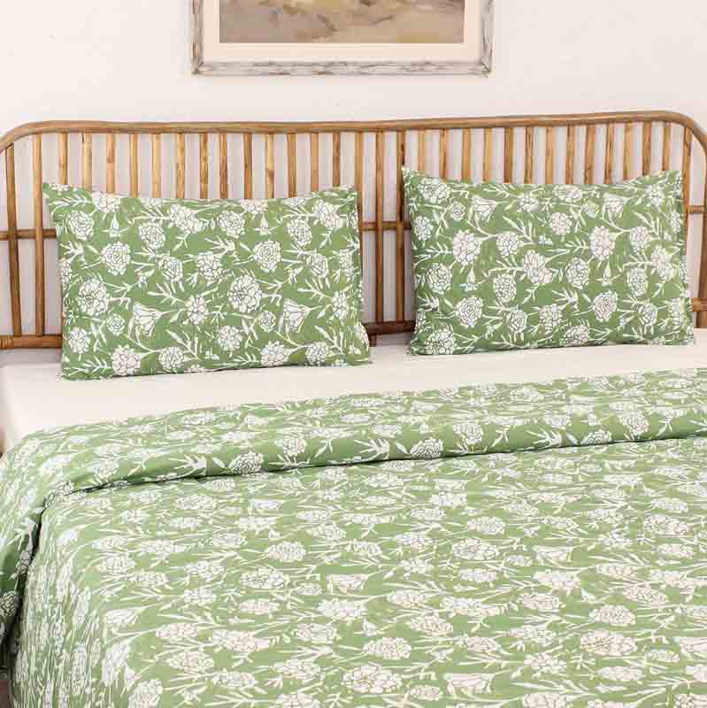 Green Genda Phool Double Duvet Cover Default Title