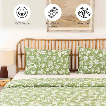 Green Genda Phool Double Duvet Cover Default Title