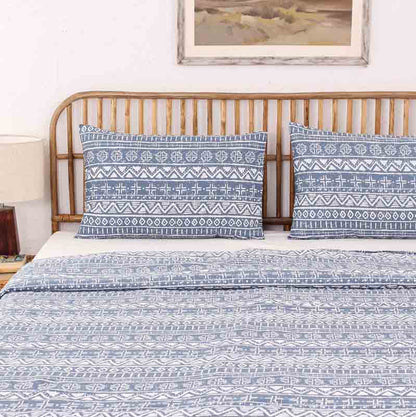 Blue Kullu Patti Double Duvet Cover Default Title