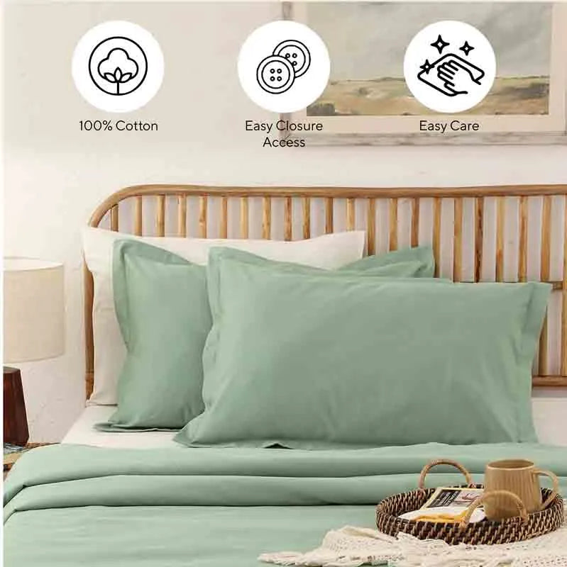 Green Sage Double Duvet Cover Default Title