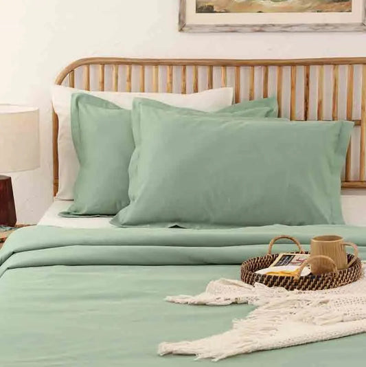 Green Sage Single Duvet Cover Default Title
