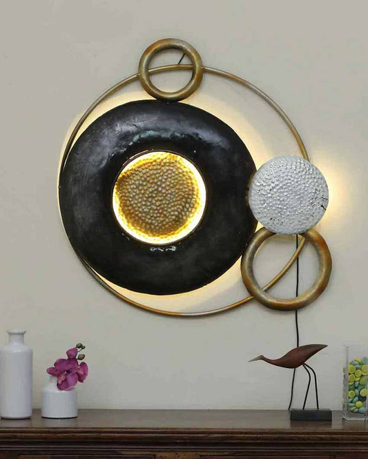 Black And Golden Rings Iron Wall Décor