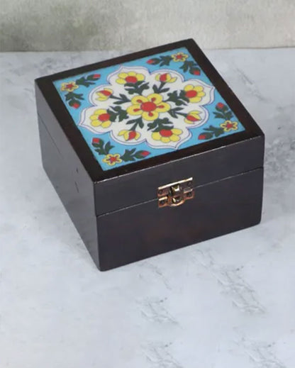 Artisan Hand-Painted Jewelry Storage Box | 6 x 4 inches