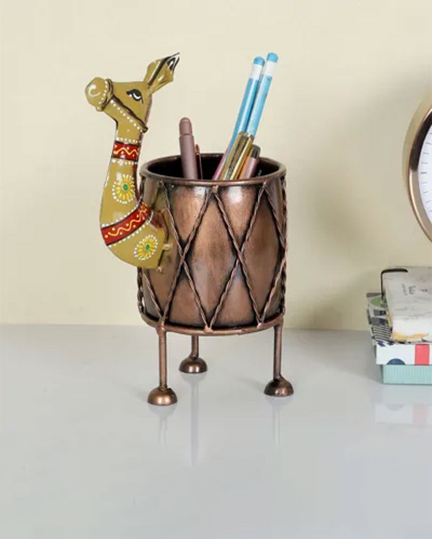 Elegant Camel Design Pen Stand | 7 x 3 x 9 inches