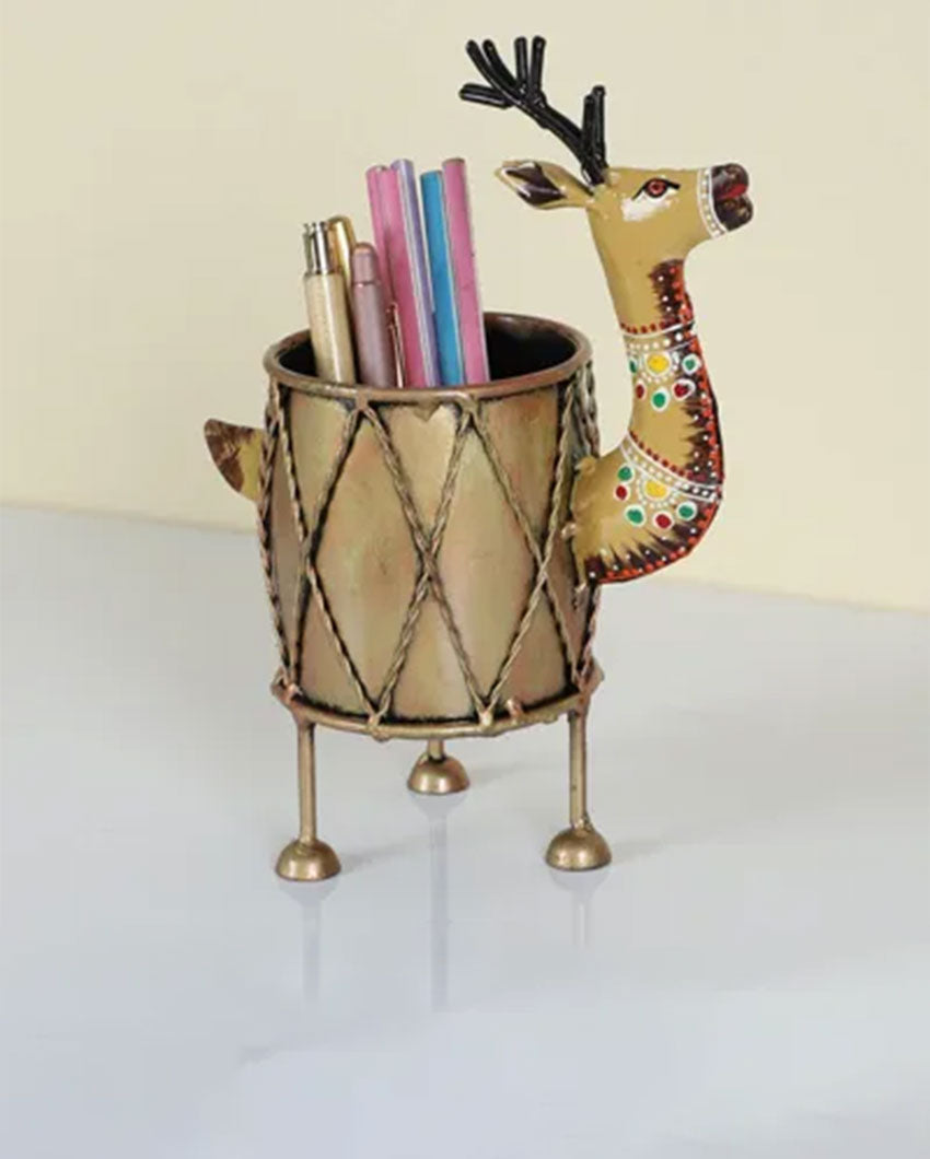 Elegant Deer Design Pen Stand | 7 x 3 x 10 inches